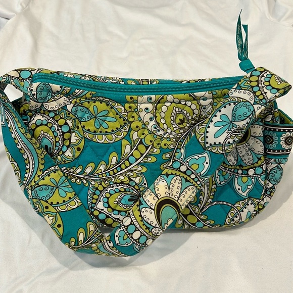 Vera Bradley Handbags - Vera Bradley Small Hobo Shoulder Bag Purse Peacock Blue Green